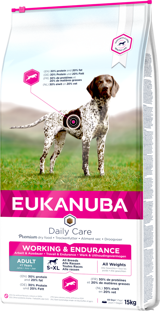 Ennakkotilaus: Eukanuba Dog Daily Care Working & Endurance