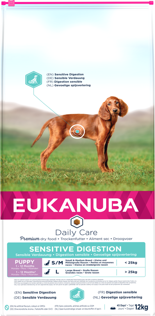 Ennakkotilaus: Eukanuba Dog Daily Care Puppy Sensitive Digestion