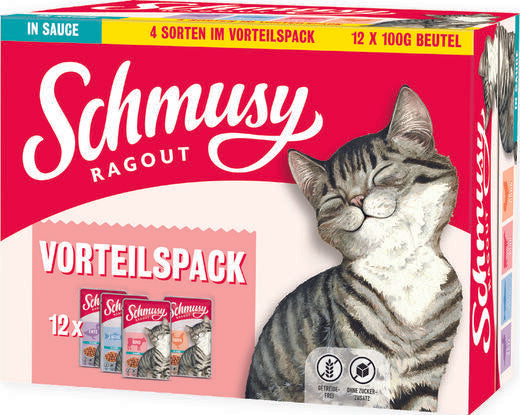 Schmusy kissan märkäruoka kastikkessa 12 x 100 g