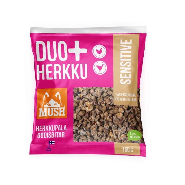 MUSH Duo+ Sensitive-herkkupussi 150 g